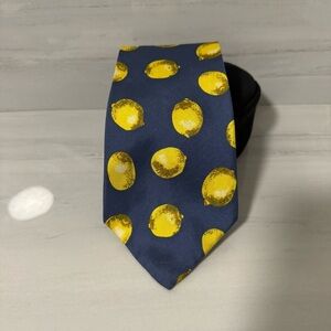 GAP Blue and Yellow Lemon Pattern Tie